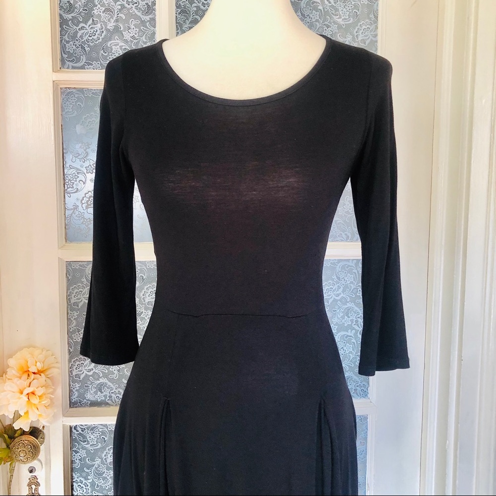 Polagram Black Pleated Mid-Length Dress - Picture 4 of 7